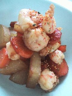 海老と根菜の七味煮。-レシピのメイン写真