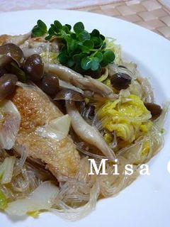 白菜と手羽元と春雨の炒め煮-レシピのメイン写真