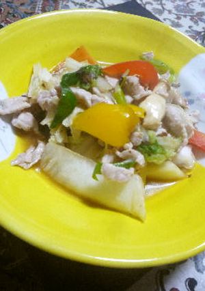 白菜と豚肉の八宝菜風 -レシピのメイン写真