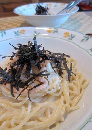 【海外から】目指せ！たらこクリームパスタ-レシピのメイン写真