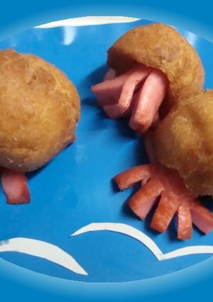 HMと魚肉ソーセージで　くらげドーナツ♪-レシピのメイン写真