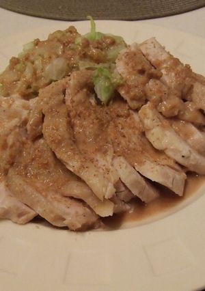レンジでチン！蒸しキャベツと鶏のごま酢＊-レシピのメイン写真