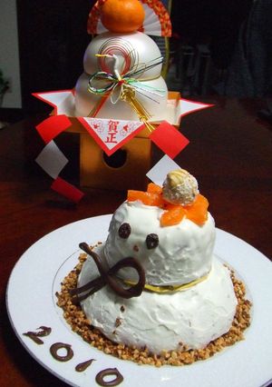 2010年鏡餅風雪だるまズコット♪-レシピのメイン写真
