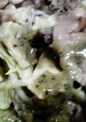 牛肉とキャベツの胡麻味噌ダレ和え-レシピのメイン写真