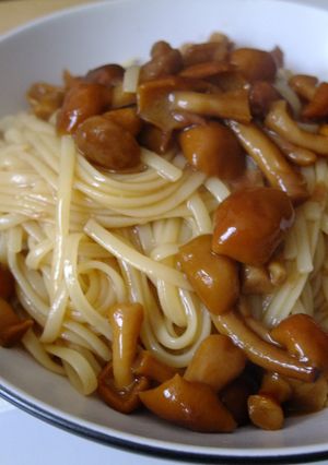 なめこの梅風味　和風パスタ-レシピのメイン写真