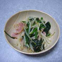 もやしとほうれん草とベーコンの炒め物-レシピのメイン写真