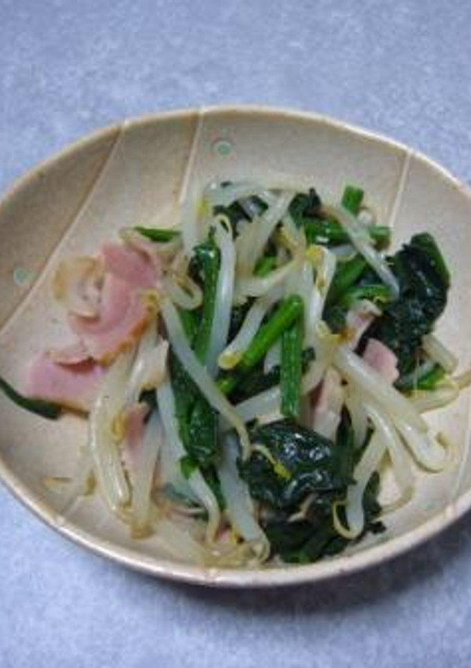もやしとほうれん草とベーコンの炒め物-レシピのメイン写真