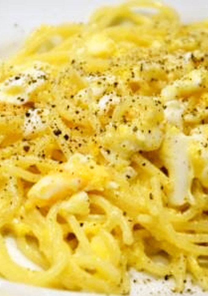 簡単！半熟目玉焼きのスパゲッティ-レシピのメイン写真