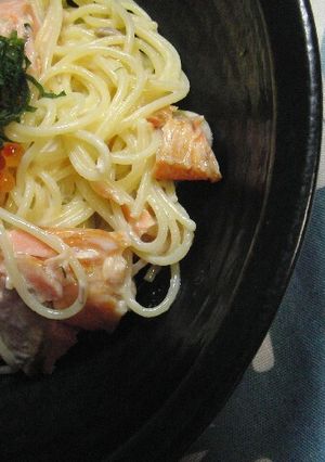 ♡鮭のクリームパスタ 親子バージョン♡ -レシピのメイン写真