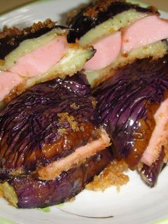 お魚ソーセージの茄子挟み揚げ-レシピのメイン写真