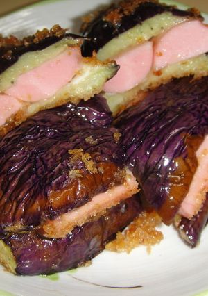お魚ソーセージの茄子挟み揚げ-レシピのメイン写真