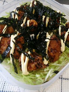 唐揚丼♪次男弁当①-レシピのメイン写真