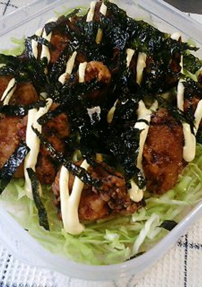 唐揚丼♪次男弁当①-レシピのメイン写真
