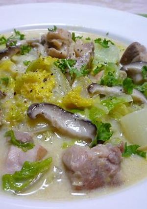 白菜と鶏肉のコーンクリーム煮-レシピのメイン写真