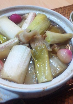 豚バラと葱・根野菜の鍋-レシピのメイン写真