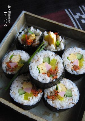 韓国・巻き寿司【キンパプ】恵方巻きにも♪-レシピのメイン写真