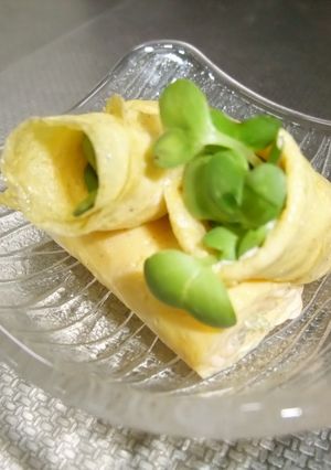 ぱぱっと１品！明太マヨでかいわれ卵巻♪-レシピのメイン写真
