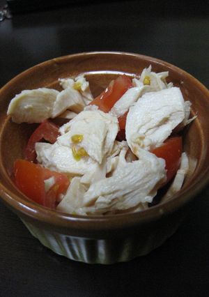鶏とトマトのゴマ粒マスタード和え-レシピのメイン写真