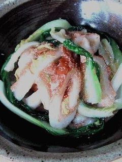 青梗菜と竹輪の鱈子餡かけ。-レシピのメイン写真