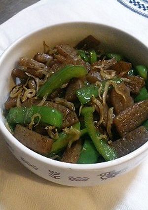 こんにゃくとピーマンのじゃこ炒め-レシピのメイン写真