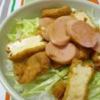 ソーセージと厚揚げのしょうが焼き丼☆