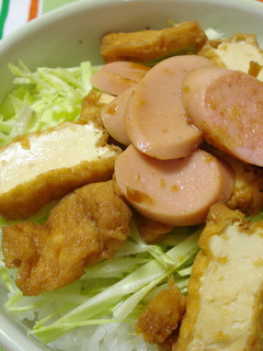 ソーセージと厚揚げのしょうが焼き丼☆-レシピのメイン写真