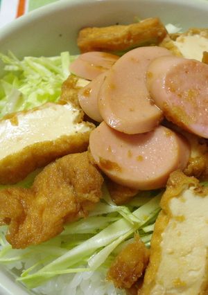 ソーセージと厚揚げのしょうが焼き丼☆-レシピのメイン写真