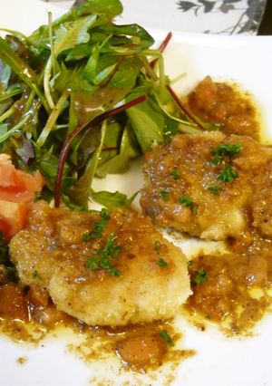 鱈の白子のパン粉焼き☆サラダ仕立て-レシピのメイン写真