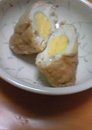 材料は2品&調味料 卵の巾着煮-レシピのメイン写真