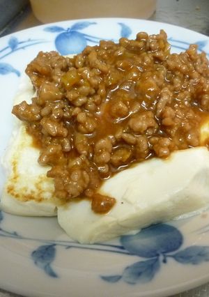 ラー油が決めて！豆腐×肉みそステーキ☆-レシピのメイン写真