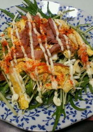 ★水菜のしゃきしゃきヘルシーサラダうどん-レシピのメイン写真