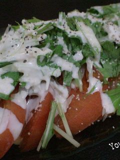 トマト&水菜の簡単シーザーサラダ-レシピのメイン写真