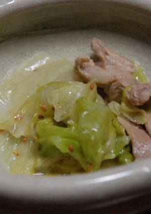 こんがり焼く鶏肉とレタスのマスタード和え-レシピのメイン写真