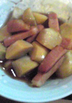 簡単に♪ハム&里芋煮-レシピのメイン写真