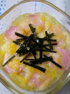 とろろとおさかなソーセージのチーズ焼き♡-レシピのメイン写真
