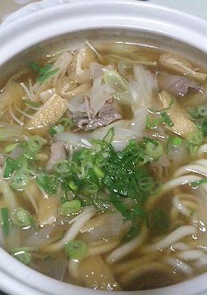 土鍋で肉うどん~20分で完成やで~-レシピのメイン写真