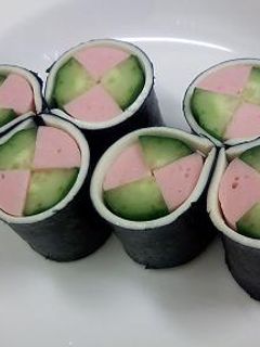 ソーセージときゅうりのチーズ海苔巻き-レシピのメイン写真