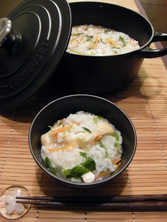 鶏むね肉で旨みUP!七草粥-レシピのメイン写真