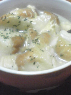 パン入りホットミルク卵スープ-レシピのメイン写真