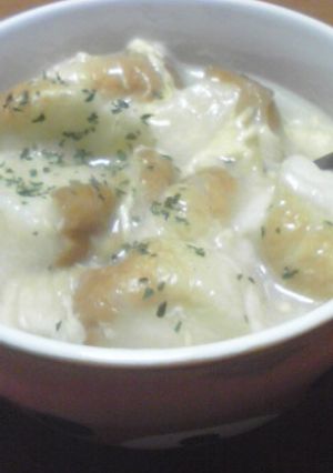 パン入りホットミルク卵スープ-レシピのメイン写真