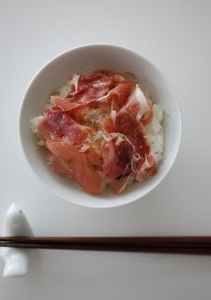 死ぬほど簡単、生ハム丼-レシピのメイン写真