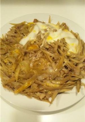ご飯に合う！ごぼうと豚バラの柳川-レシピのメイン写真