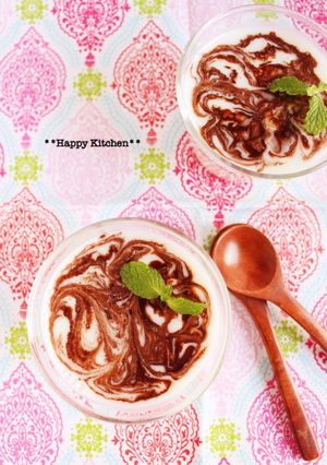 簡単！マーブルチョコのヨーグルトムース-レシピのメイン写真