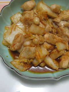 白菜と鶏むね肉のキムチの素炒め♪-レシピのメイン写真