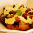 茄子と鶏肉のカレーマヨソース