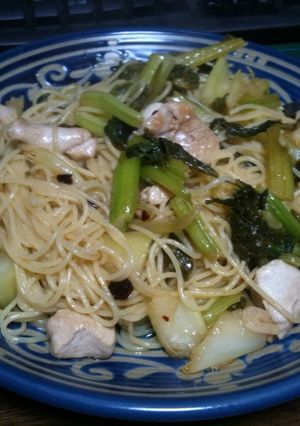 鶏肉とセロリのペペロンチーノ-レシピのメイン写真
