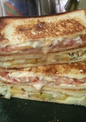 ゴルゴンゾーラと栗のホットサンド♪-レシピのメイン写真