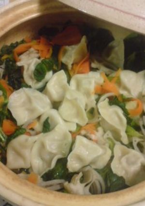 たっぷり野菜と水餃子蒸し鍋（中華味）-レシピのメイン写真