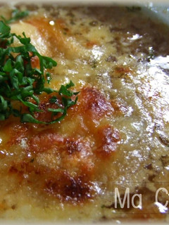 焼き餅のオニオングラタンスープ-レシピのメイン写真