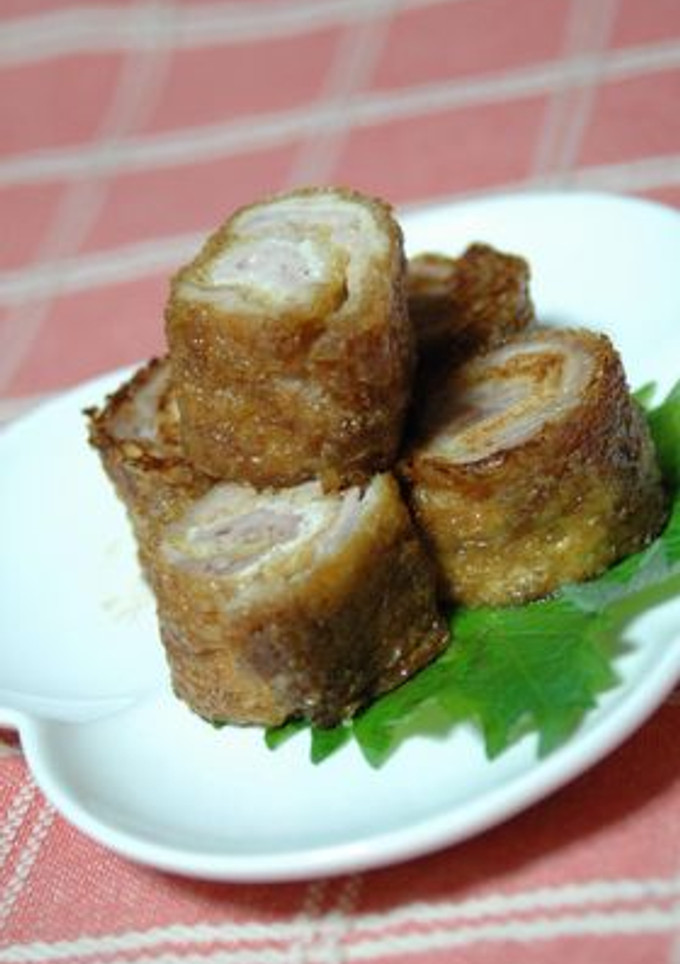 油揚げと豚肉のクルクル巻き♡焼き-レシピのメイン写真